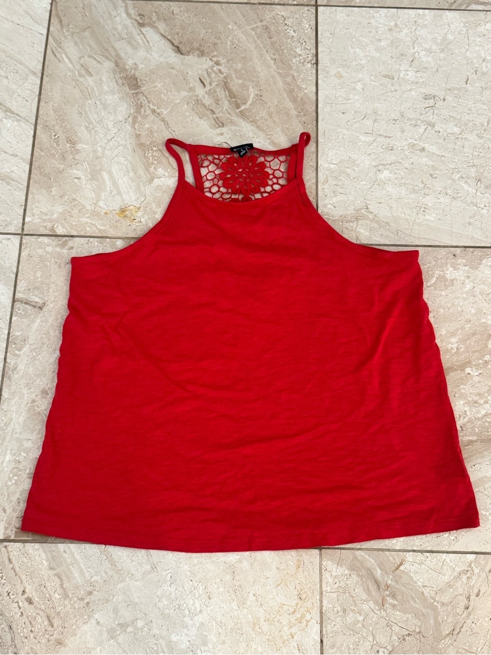 Torrid Red Crochet-Back Halter Tank Top - Women size 1